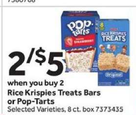 Rice Krispies Treats Bars or Pop-Tarts