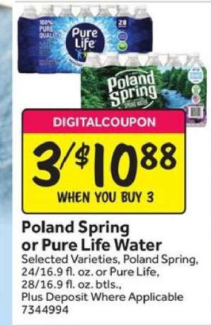 Poland Spring or Pure Life Water