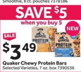Quaker Chewy Protein Bars