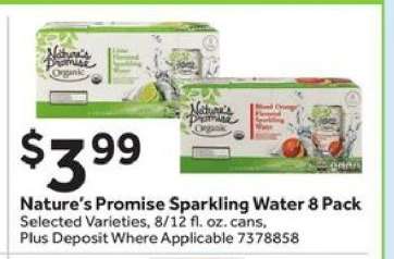 Nature's Promise Sparkling Water 8 Pack