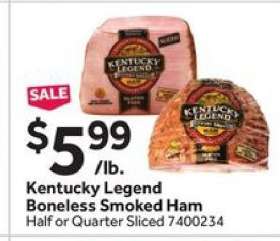 Kentucky Legend Boneless Smoked Ham