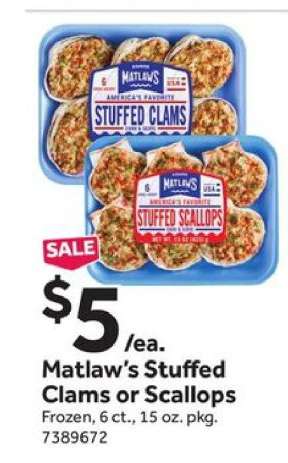 Matlaw's Stuffed Clams or Scallops