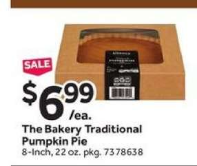 The Bakery Traditional Pumpkin Pie
