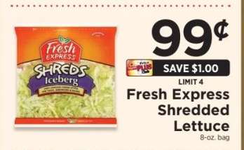 Fresh Express shredded lettuce