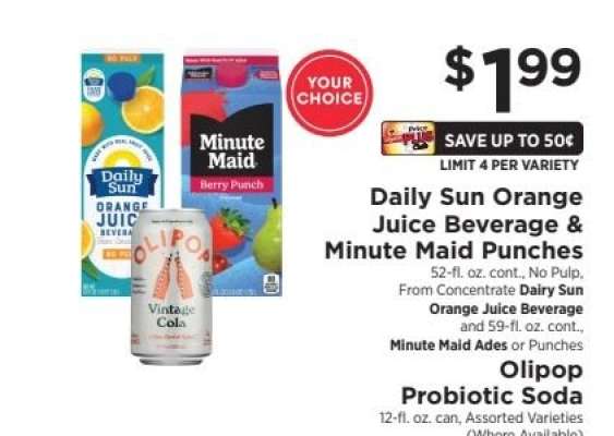 Daily Sun Orange Juice Beverage / Minute Maid Punches