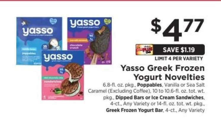 Yasso Greek Frozen Yogurt Novelties
