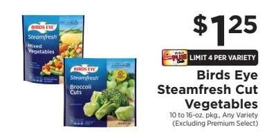 Birds Eye Steamfresh Cut Vegetables