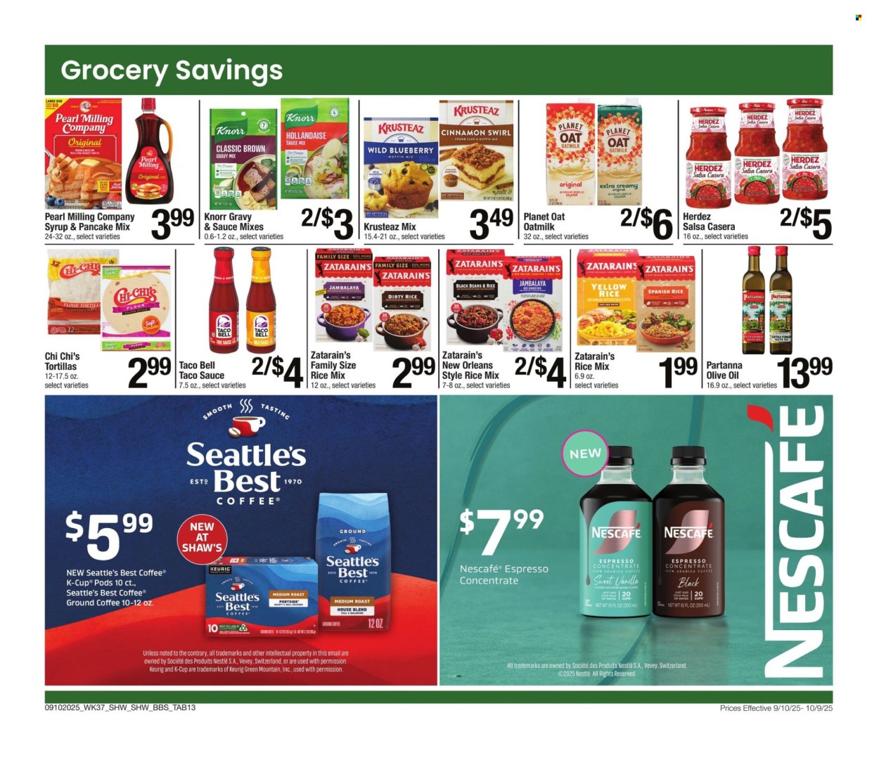 Shaw’s ad - 09/10/2025 - 10/09/2025. Page 13