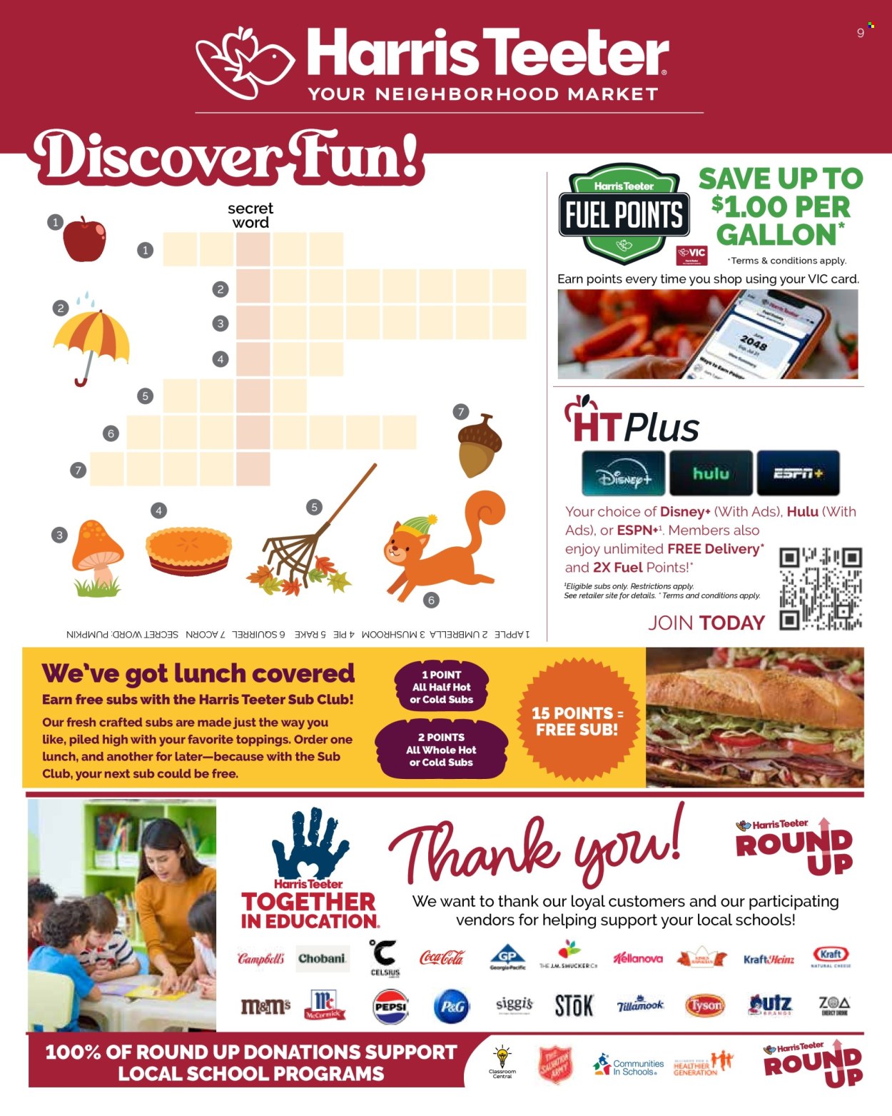 Harris Teeter ad - 09/10/2025 - 10/07/2025. Page 9