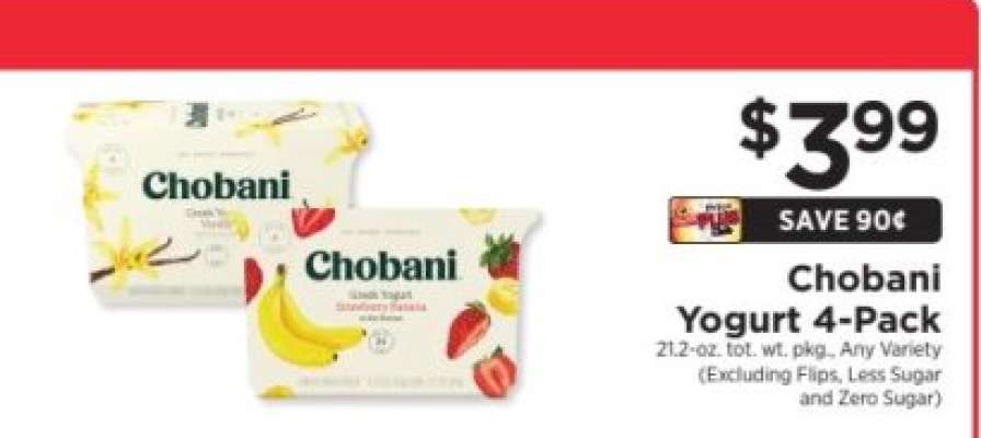 Chobani Yogurt 4-Pack