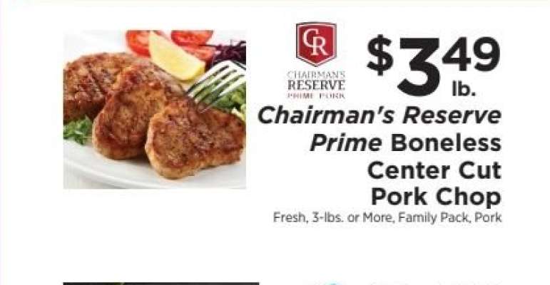 Chairman's Reserve Prime Boneless Center Cut Pork Chop
