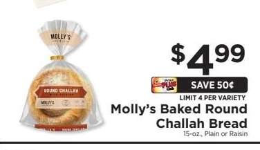 Molly’s Baked Round Challah Bread