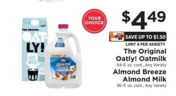 The Original Oatly! Oatmilk / Almond Breeze Almond Milk