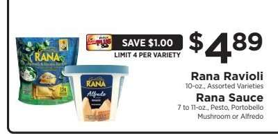 Rana Ravioli / Rana Sauce