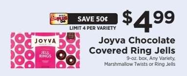 Joyva Chocolate Covered Ring Jells