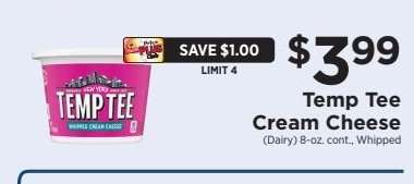 Temp Tee Cream Cheese