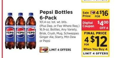 Pepsi Bottles 6-Pack