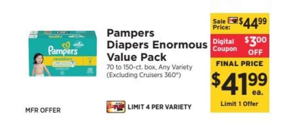 Pampers Diapers Enormous Value Pack