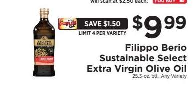 Filippo Berio Sustainable Select Extra Virgin Olive Oil