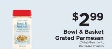 Bowl & Basket Grated Parmesan