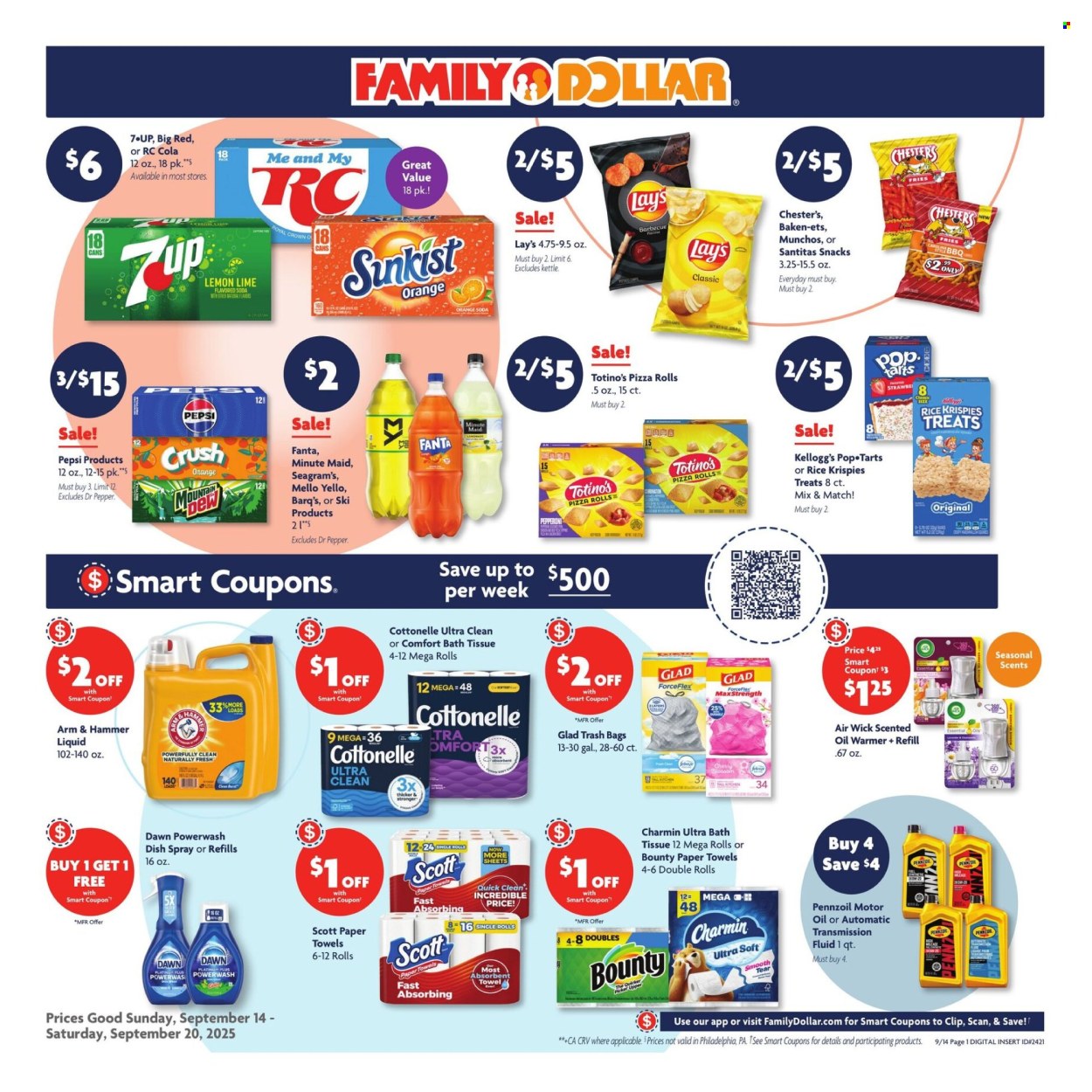 Family Dollar ad - 09/14/2025 - 09/20/2025. Page 1