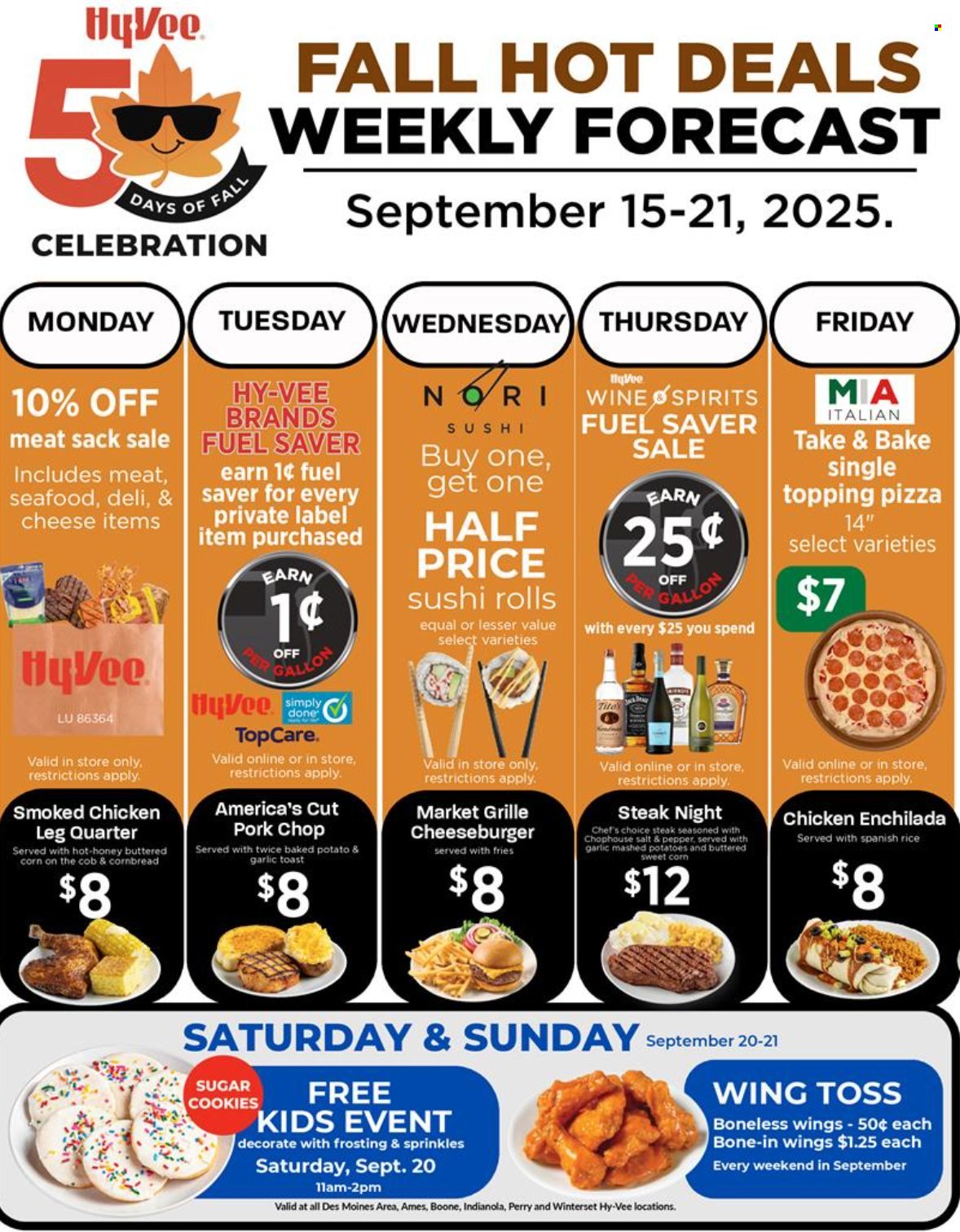 Hy-Vee ad - 09/15/2025 - 09/21/2025. Page 1