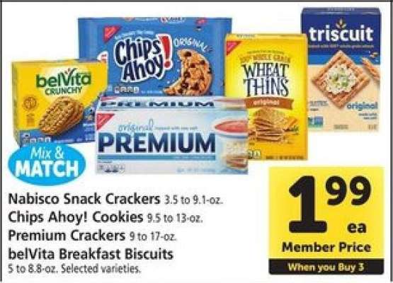 Nabisco Snack Crackers, Chips Ahoy! Cookies, Premium Crackers, belVita Breakfast Biscuits