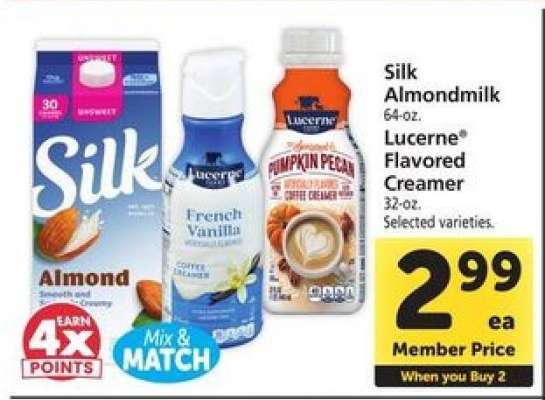 Silk Almondmilk & Lucerne Flavored Creamer