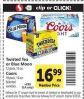 Twisted Tea or Blue Moon, Coors