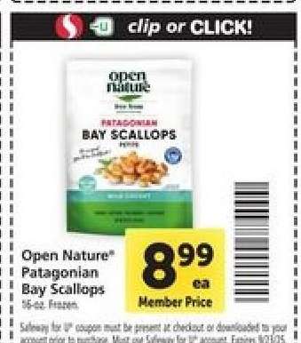 Open Nature Patagonian Bay Scallops
