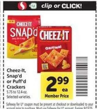 Cheez-It Snap'd or Puff'd Crackers