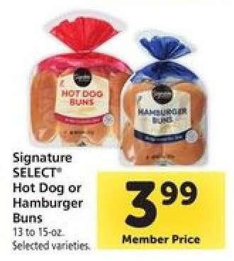 Signature SELECT Hot Dog or Hamburger Buns