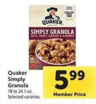 Quaker Simply Granola