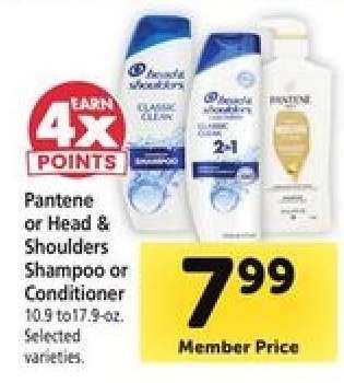 Pantene or Head & Shoulders Shampoo or Conditioner