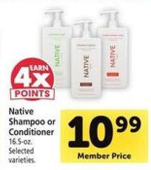 Native Shampoo or Conditioner