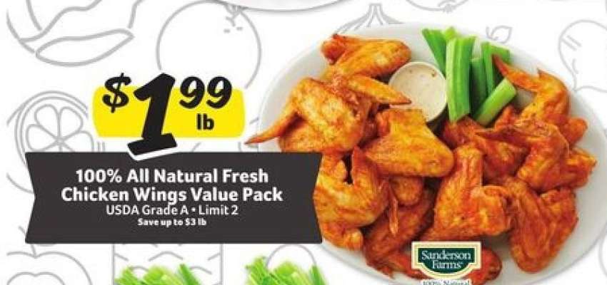 100% All Natural Fresh Chicken Wings Value Pack