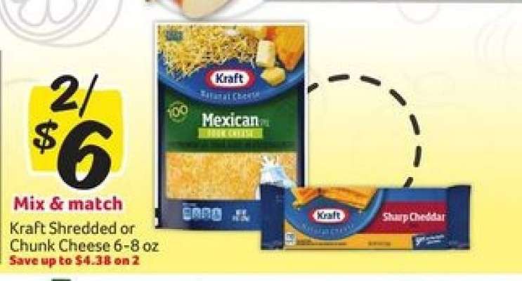 Kraft Shredded or Chunk Cheese*