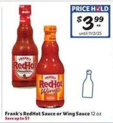 Frank's RedHot Sauce or Wing Sauce