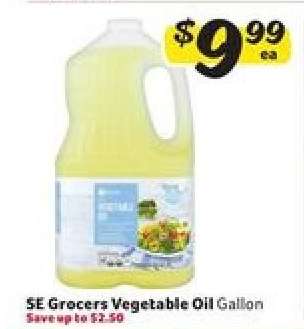 SE Grocers Vegetable Oil Gallon