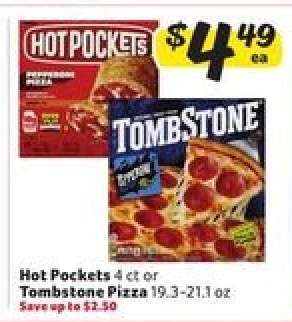 Hot Pockets or Tombstone Pizza