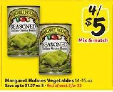 Margaret Holmes Vegetables