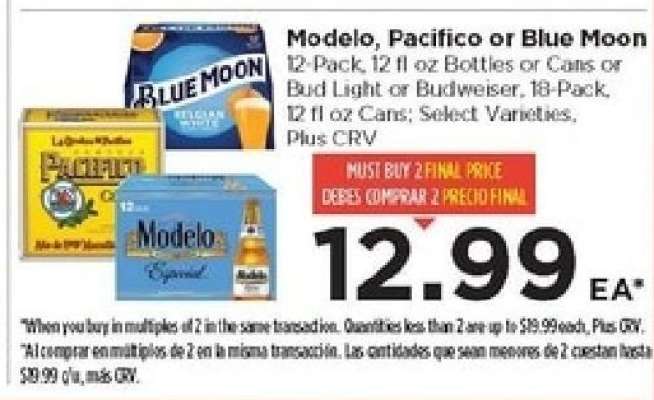 Modelo, Pacifico or Blue Moon