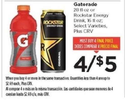 Gatorade or Rockstar Energy Drink