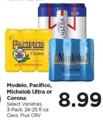 Modelo, Pacifico, Michelob Ultra or Corona