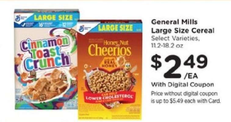 General Mills Large Size Cereal