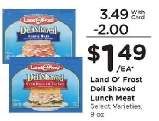 Land O'Frost Deli Shaved Lunch Meat