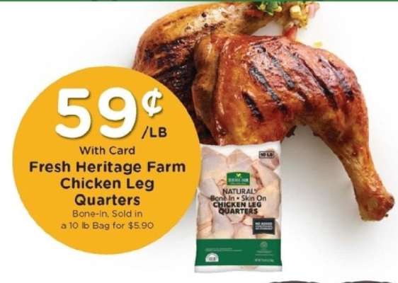 Fresh Heritage Farm Chicken Leg Quarters