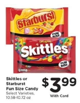 Skittles or Starburst Fun Size Candy