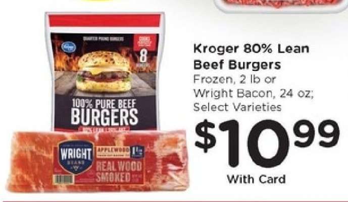 Kroger 80% Lean Beef Burgers