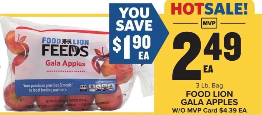 FOOD LION GALA APPLES